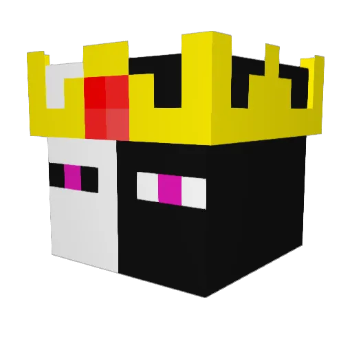 KaptoJack Minecraft avatar head, 3D render