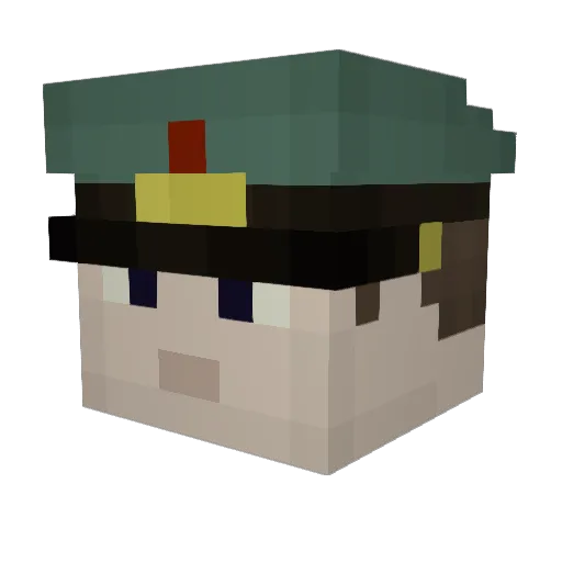 Kapusticqq Minecraft avatar head, 3D render