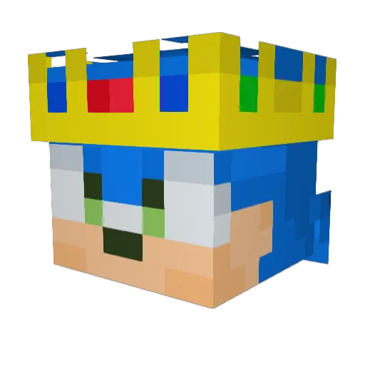 Kapuuum Minecraft avatar head, 3D render