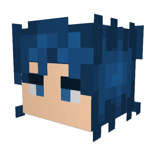 Kaqi122 Minecraft avatar head, 3D render