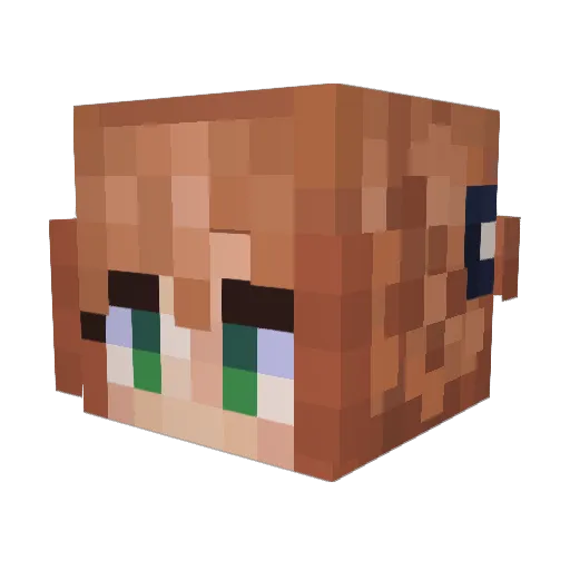 KarBlee Minecraft avatar head, 3D render