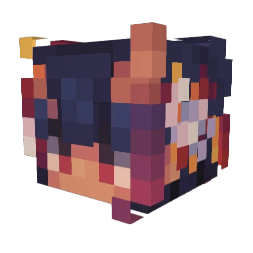 Kara03 Minecraft avatar head, 3D render
