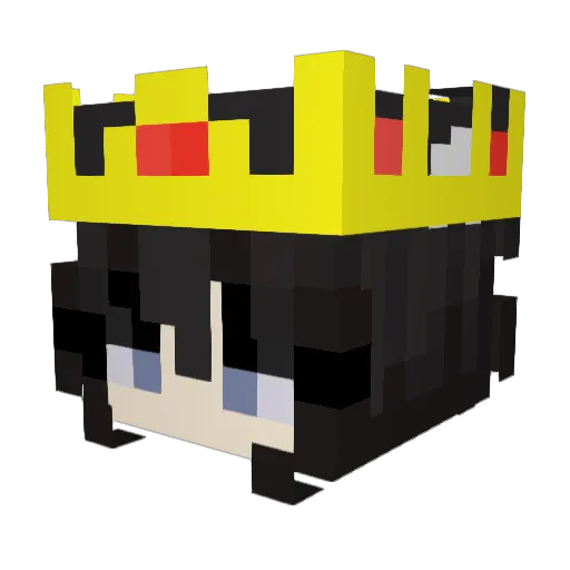 Kara1_ Minecraft avatar head, 3D render