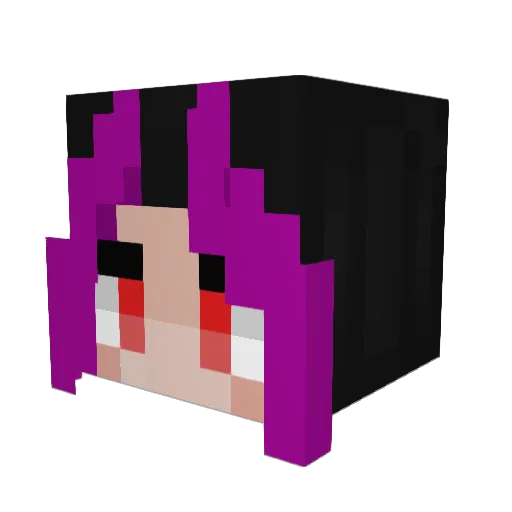 KaraDreams Minecraft avatar head, 3D render