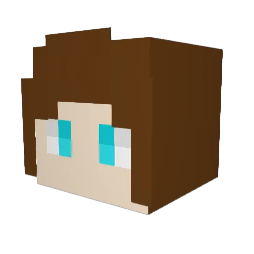 KaraPup Minecraft avatar head, 3D render