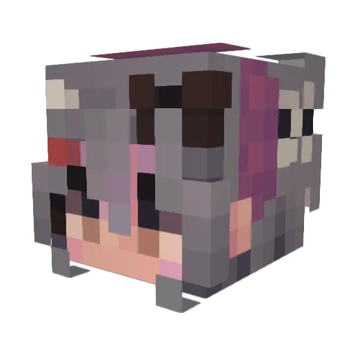 KaraQuinn Minecraft avatar head, 3D render