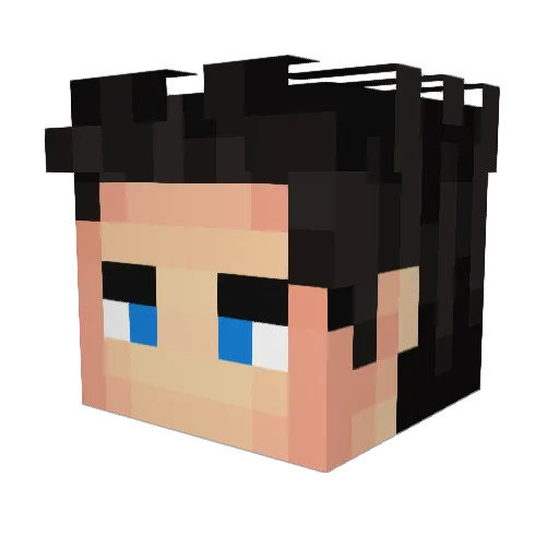 KaraSlK Minecraft avatar head, 3D render