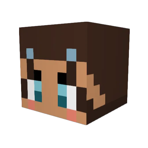 KaraTin Minecraft avatar head, 3D render