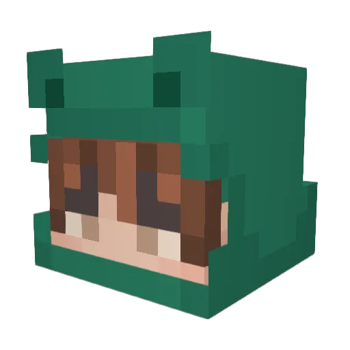 KaraToga Minecraft avatar head, 3D render