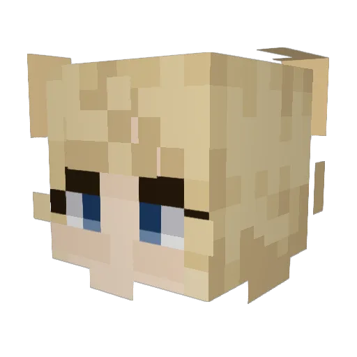 Kara_18 Minecraft avatar head, 3D render