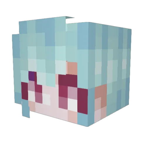 Karaaas Minecraft avatar head, 3D render