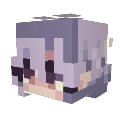 Karabuns Minecraft avatar head, 3D render