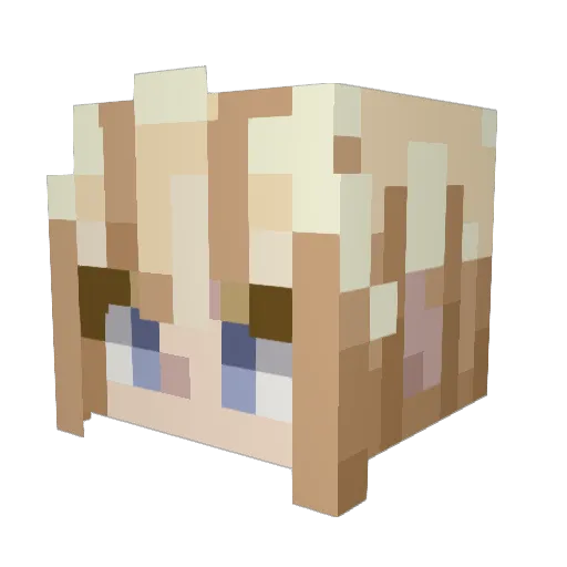 Karacu69 Minecraft avatar head, 3D render