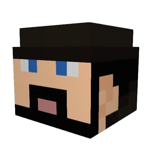 Karadeusz Minecraft avatar head, 3D render