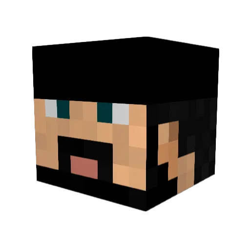 Karag Minecraft avatar head, 3D render