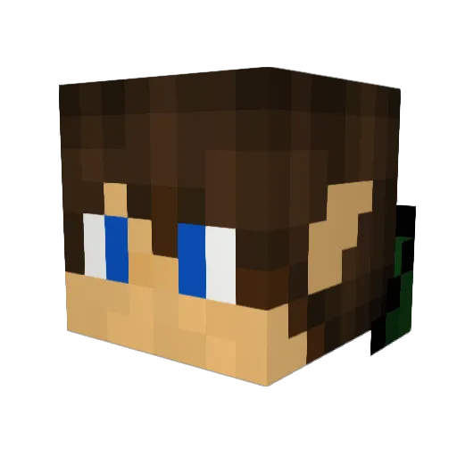 Karaide Minecraft avatar head, 3D render