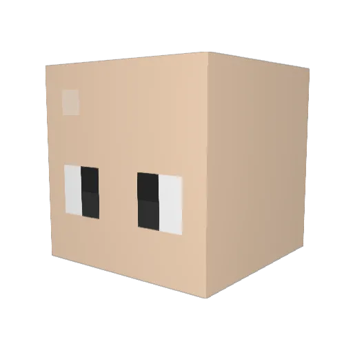 Karakruxx Minecraft avatar head, 3D render