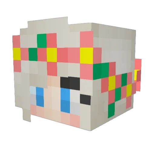 Karamelka1243 Minecraft avatar head, 3D render