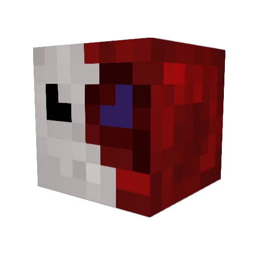 Karanda Minecraft avatar head, 3D render