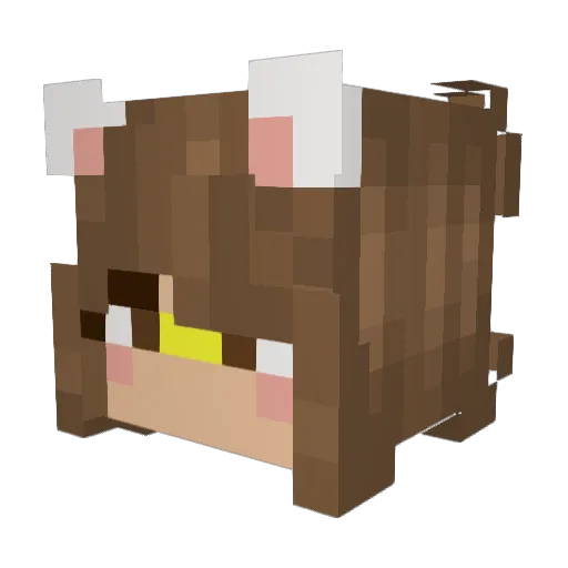 Karaphernelia_ Minecraft avatar head, 3D render