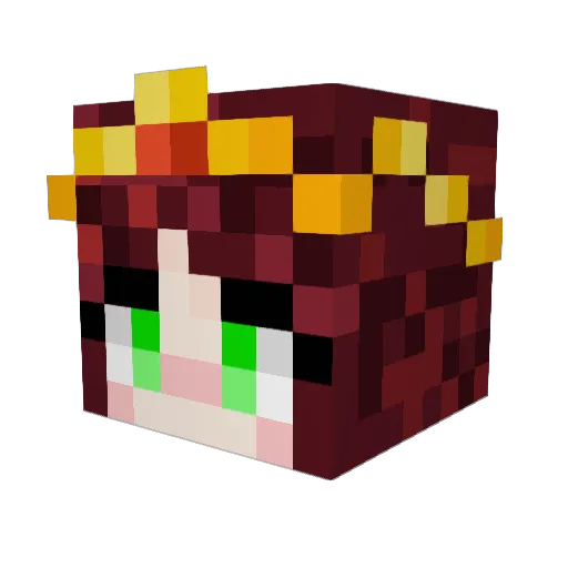 KararUwU Minecraft avatar head, 3D render