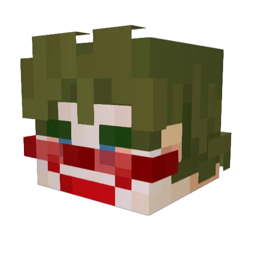 KarasKiras Minecraft avatar head, 3D render