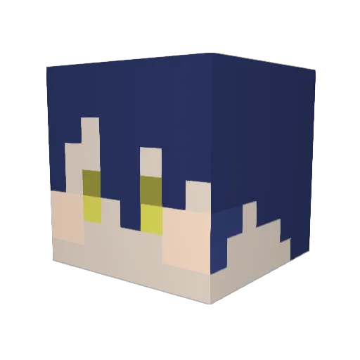 Karasu104 Minecraft avatar head, 3D render