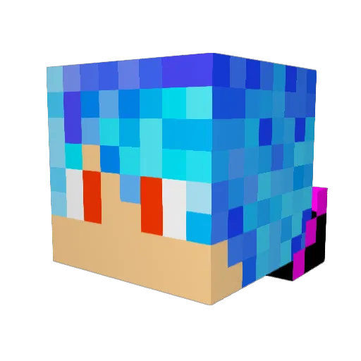KarateJust Minecraft avatar head, 3D render