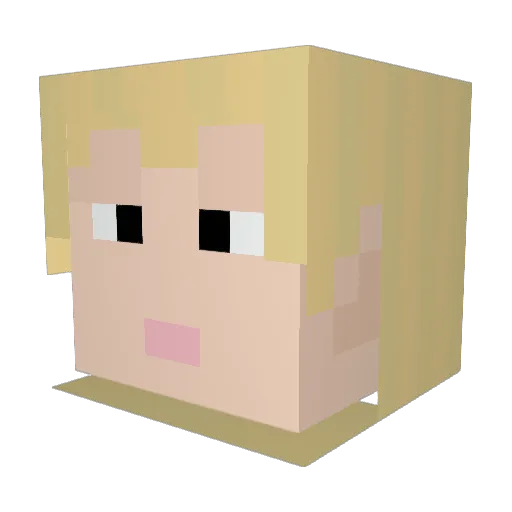 Karatechick13 Minecraft avatar head, 3D render