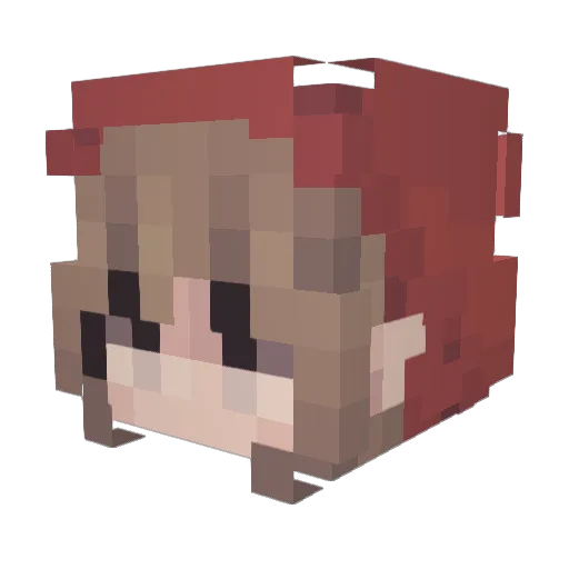 Karatekaas Minecraft avatar head, 3D render