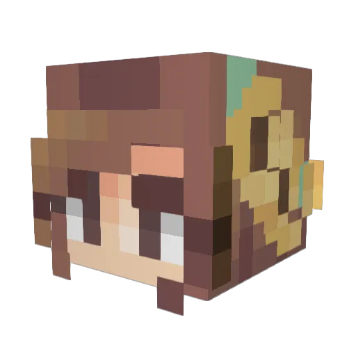 Karathina Minecraft avatar head, 3D render