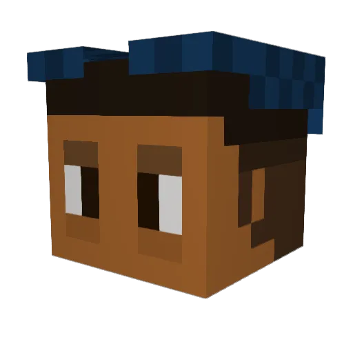 Karavla11 Minecraft avatar head, 3D render