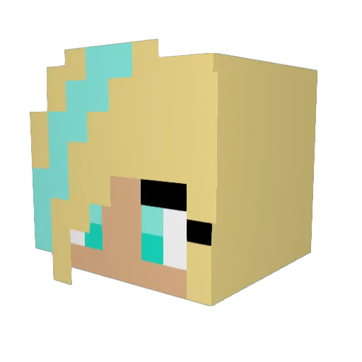 Karaya_ Minecraft avatar head, 3D render