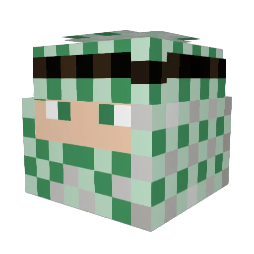 Karboom9144 Minecraft avatar head, 3D render
