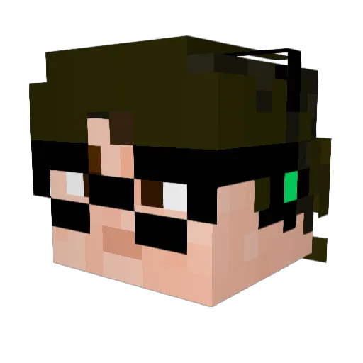 Karbud Minecraft avatar head, 3D render