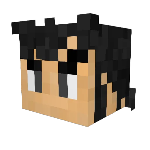 Karby18 Minecraft avatar head, 3D render