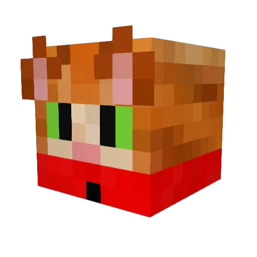 Karcarcia Minecraft avatar head, 3D render