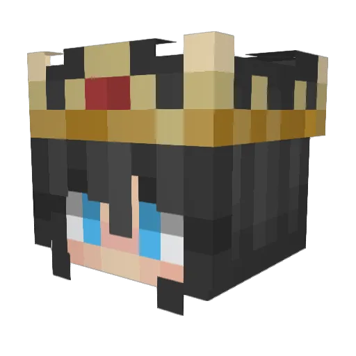 KarciXHD Minecraft avatar head, 3D render