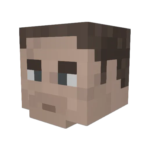 KardaczeK Minecraft avatar head, 3D render