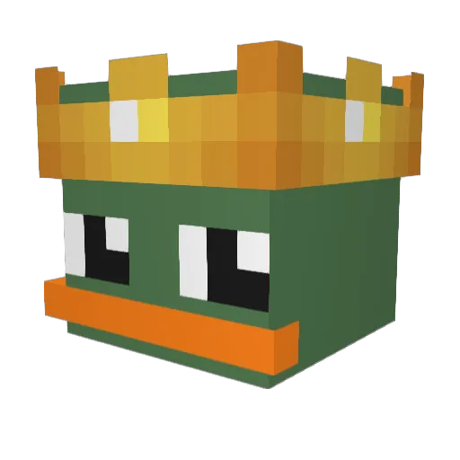 Kardagano Minecraft avatar head, 3D render