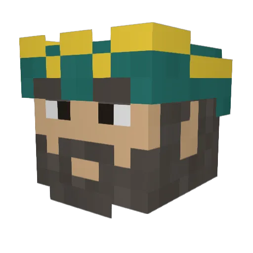 Kardel Minecraft avatar head, 3D render
