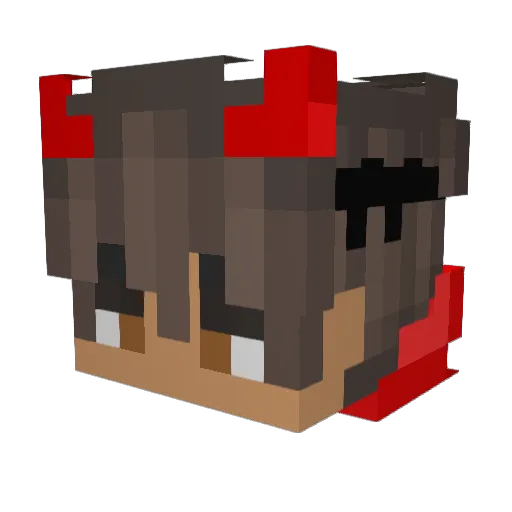 Kardy_ Minecraft avatar head, 3D render