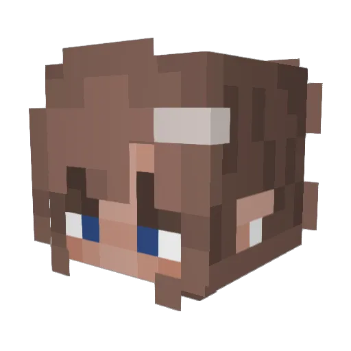 KareBear2 Minecraft avatar head, 3D render