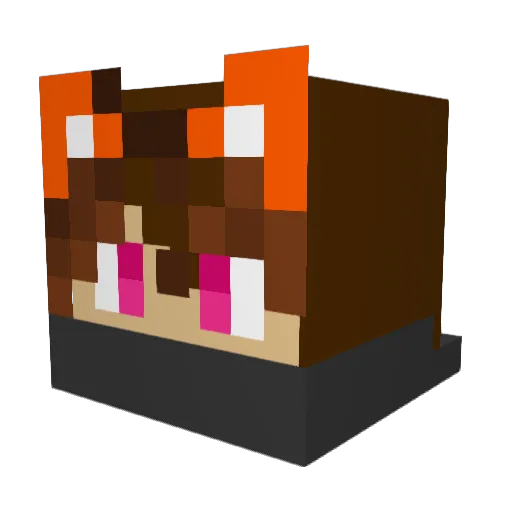 Karebuu Minecraft avatar head, 3D render