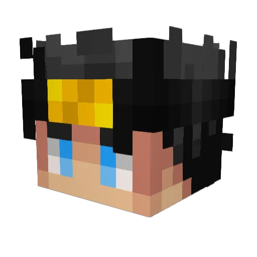 Karegann Minecraft avatar head, 3D render