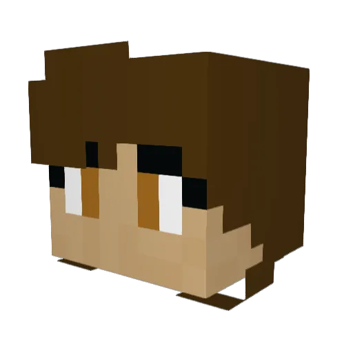 KarenCars Minecraft avatar head, 3D render