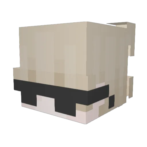 Karena Minecraft avatar head, 3D render