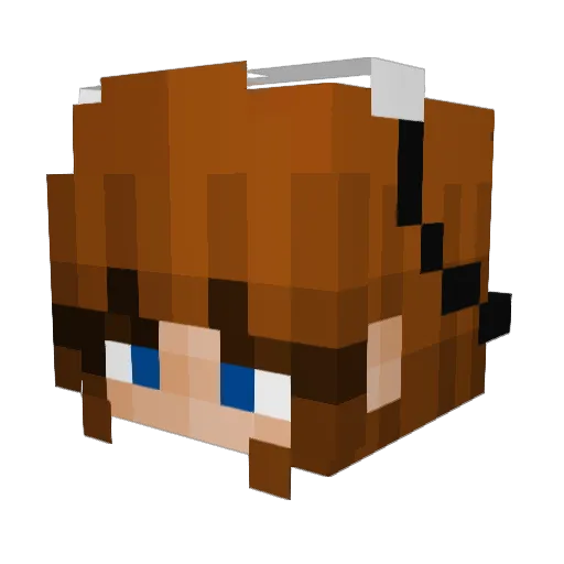 Karenclara Minecraft avatar head, 3D render