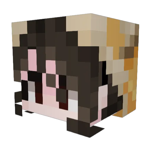 Karerene Minecraft avatar head, 3D render
