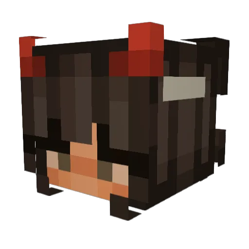 KariFLOL Minecraft avatar head, 3D render